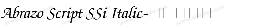 Abrazo Script SSi Italic字体转换